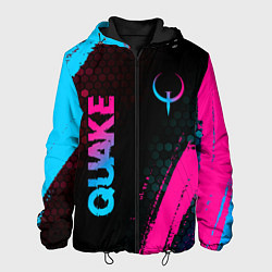 Мужская куртка Quake - neon gradient: надпись, символ
