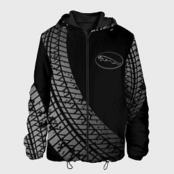 Куртка с капюшоном мужская Jaguar tire tracks, цвет: 3D-черный