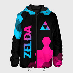 Мужская куртка Zelda - neon gradient: надпись, символ