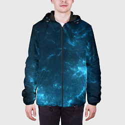 Куртка с капюшоном мужская Blue stars, цвет: 3D-черный — фото 2