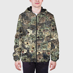 Куртка с капюшоном мужская Мануловый камуфляж, цвет: 3D-черный — фото 2