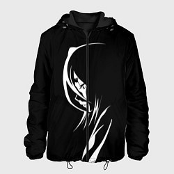 Куртка с капюшоном мужская Силуэт девушки Кучики Рукия, цвет: 3D-черный