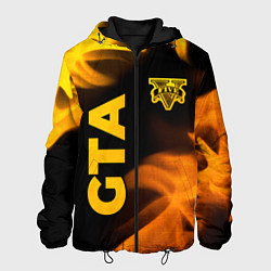 Мужская куртка GTA - gold gradient: надпись, символ