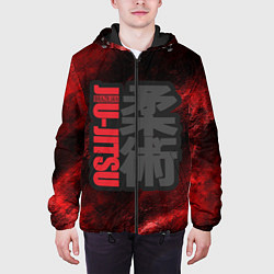 Куртка с капюшоном мужская Jiu-Jitsu Bazilian Black-Red, цвет: 3D-черный — фото 2
