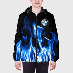 Куртка с капюшоном мужская BMW fire, цвет: 3D-черный — фото 2