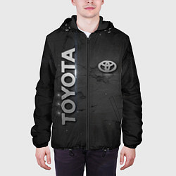 Куртка с капюшоном мужская Toyota cracks, цвет: 3D-черный — фото 2