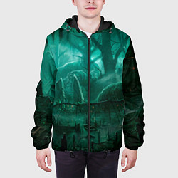 Куртка с капюшоном мужская Причал у болота, цвет: 3D-черный — фото 2