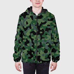 Куртка с капюшоном мужская Камуфляж WW2 Tropics Verdant, цвет: 3D-черный — фото 2