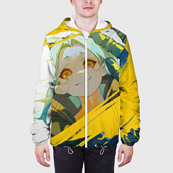 Куртка с капюшоном мужская Киберпанк: Бегущие по краю Ребекка, цвет: 3D-белый — фото 2