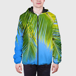 Куртка с капюшоном мужская Пальма у неба, цвет: 3D-черный — фото 2