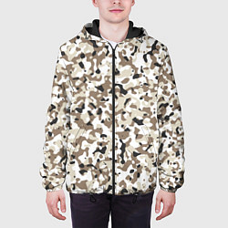 Куртка с капюшоном мужская Камуфляж зима мелкий, цвет: 3D-черный — фото 2