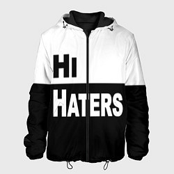 Куртка с капюшоном мужская Hi haters - Bye haters, цвет: 3D-черный