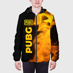 Куртка с капюшоном мужская PUBG - gold gradient: по-вертикали, цвет: 3D-черный — фото 2