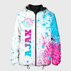 Куртка с капюшоном мужская Ajax neon gradient style: по-вертикали, цвет: 3D-черный