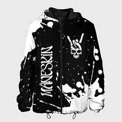Мужская куртка Maneskin и рок символ на темном фоне