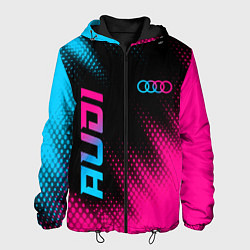 Мужская куртка Audi - neon gradient: надпись, символ