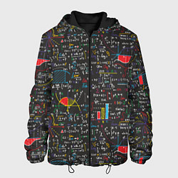 Куртка с капюшоном мужская Шпаргалка по математике с формулами, цвет: 3D-черный