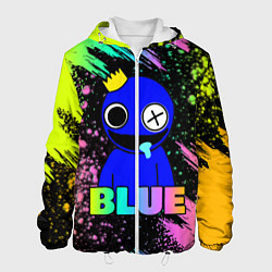 Куртка с капюшоном мужская Rainbow Friends - Blue, цвет: 3D-белый