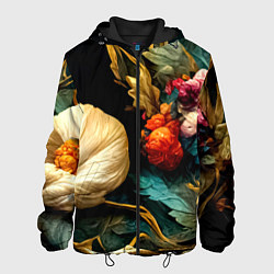 Мужская куртка Винтажные цветы акварелью