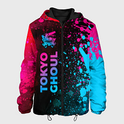 Куртка с капюшоном мужская Tokyo Ghoul - neon gradient: по-вертикали, цвет: 3D-черный