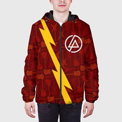 Куртка с капюшоном мужская Linkin Park гитары и молния, цвет: 3D-черный — фото 2