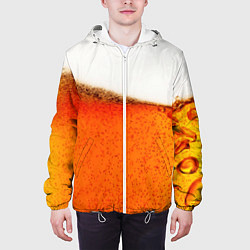 Куртка с капюшоном мужская Тёмное пиво, цвет: 3D-белый — фото 2