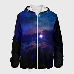 Куртка с капюшоном мужская Звёздное небо, цвет: 3D-белый