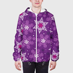 Куртка с капюшоном мужская Violet snow, цвет: 3D-белый — фото 2