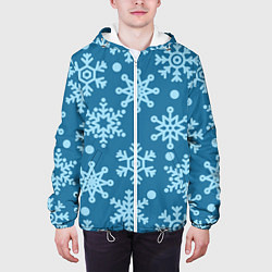 Куртка с капюшоном мужская Blue snow, цвет: 3D-белый — фото 2