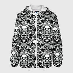 Куртка с капюшоном мужская Textured skulls, цвет: 3D-белый