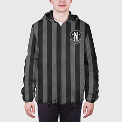 Куртка с капюшоном мужская Форма Уэнсдей Аддамс Nevermore academy, цвет: 3D-черный — фото 2