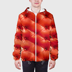 Куртка с капюшоном мужская Quilted furniture leather, цвет: 3D-белый — фото 2