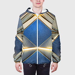 Куртка с капюшоном мужская Киберкостюм с подсветкой, цвет: 3D-белый — фото 2