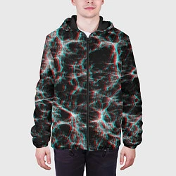 Куртка с капюшоном мужская Сеть нейронов, цвет: 3D-черный — фото 2