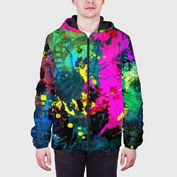 Куртка с капюшоном мужская Всплеск эмоций, цвет: 3D-черный — фото 2
