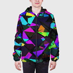 Куртка с капюшоном мужская Shapes triangle geometry, цвет: 3D-черный — фото 2