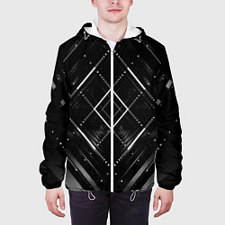 Куртка с капюшоном мужская Hexagon Black, цвет: 3D-белый — фото 2