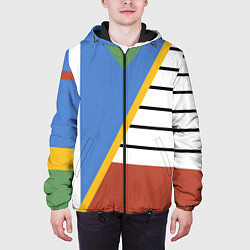 Куртка с капюшоном мужская Винтаж - 70-е - спортивный стиль, цвет: 3D-черный — фото 2