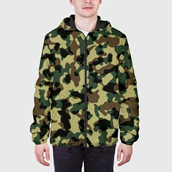 Куртка с капюшоном мужская Военный камуфляж, цвет: 3D-черный — фото 2