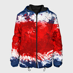 Куртка с капюшоном мужская Grunge strips colors, цвет: 3D-черный