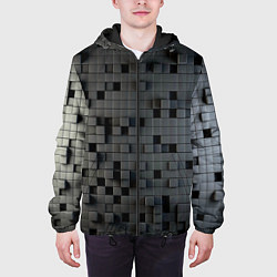 Куртка с капюшоном мужская Digital pixel black, цвет: 3D-черный — фото 2