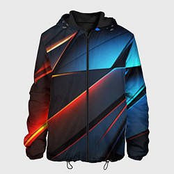 Куртка с капюшоном мужская Абстрактные разломы, цвет: 3D-черный