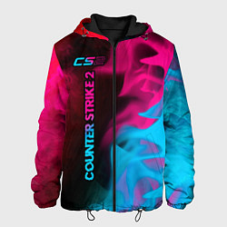 Мужская куртка Counter Strike 2 - neon gradient: по-вертикали