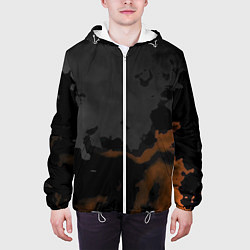 Куртка с капюшоном мужская Темнота, цвет: 3D-белый — фото 2