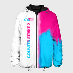 Мужская куртка Counter Strike 2 neon gradient style: по-вертикали