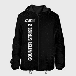 Мужская куртка Counter Strike 2 glitch на темном фоне: по-вертика