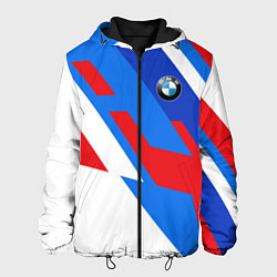Куртка с капюшоном мужская BMW m colors, цвет: 3D-черный