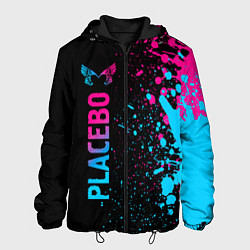 Куртка с капюшоном мужская Placebo - neon gradient: по-вертикали, цвет: 3D-черный