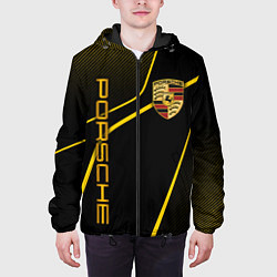 Куртка с капюшоном мужская Porsche - Gold line, цвет: 3D-черный — фото 2