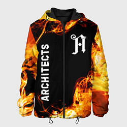 Куртка с капюшоном мужская Architects и пылающий огонь, цвет: 3D-черный